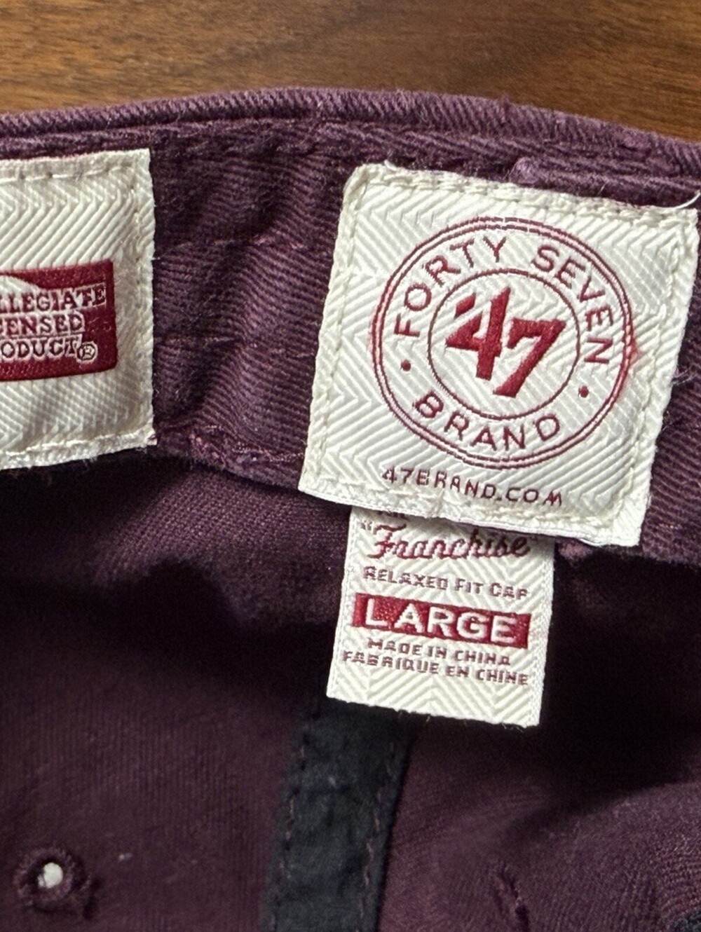 ASU Sun Devils '47 Brand Franchise Fitted Hat Maroon Large Arizona State Cap - Picture 6 of 6